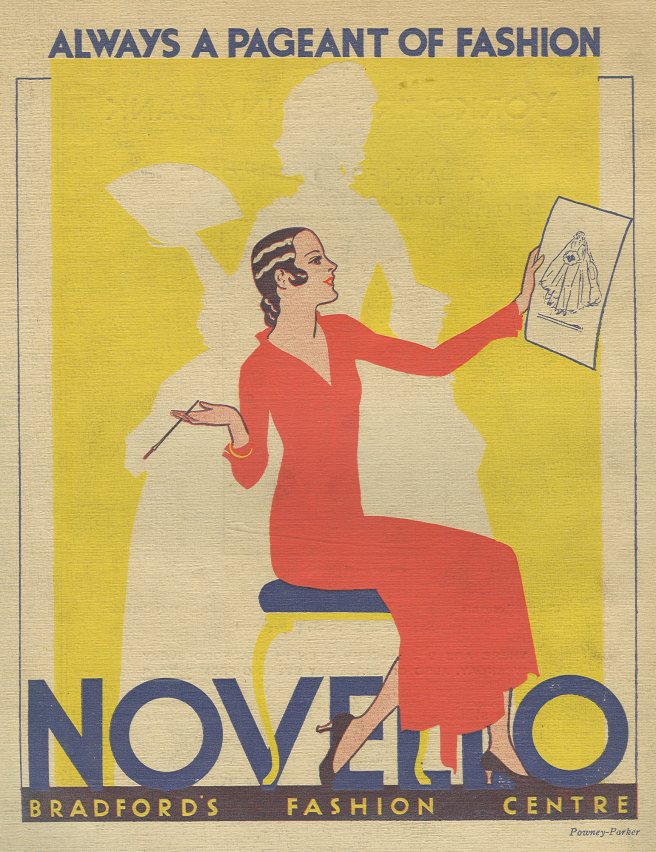 Advertisement for Novello, Bradford, back cover of the Historical Pageant of Bradford, a book in Bradford University's Special Collections that would also be found in Local Studies